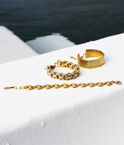 Bracelet Thésée (Acier doré)
