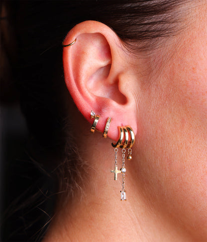 Boucles d'oreilles Susana (Acier doré)