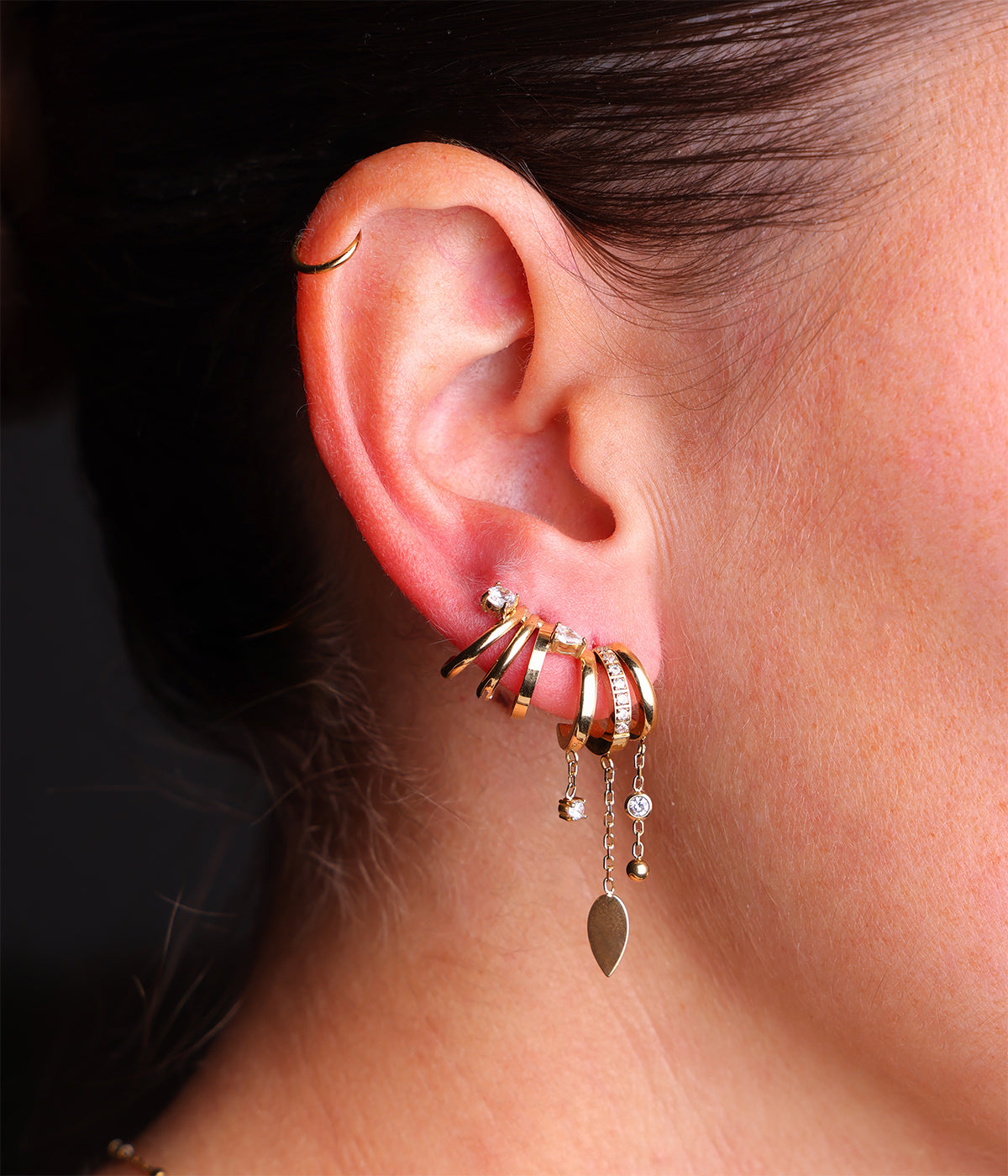 Boucles d'oreilles Isabella (Acier doré)