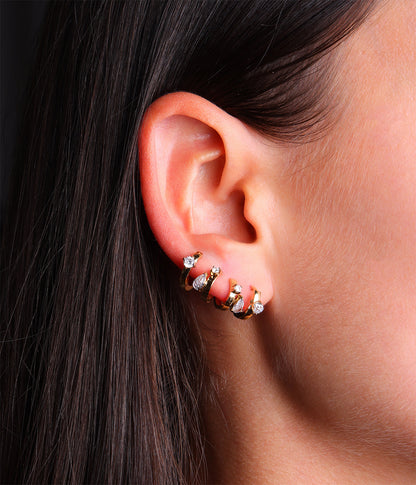 Boucles d'oreilles Yolanda (Acier doré)