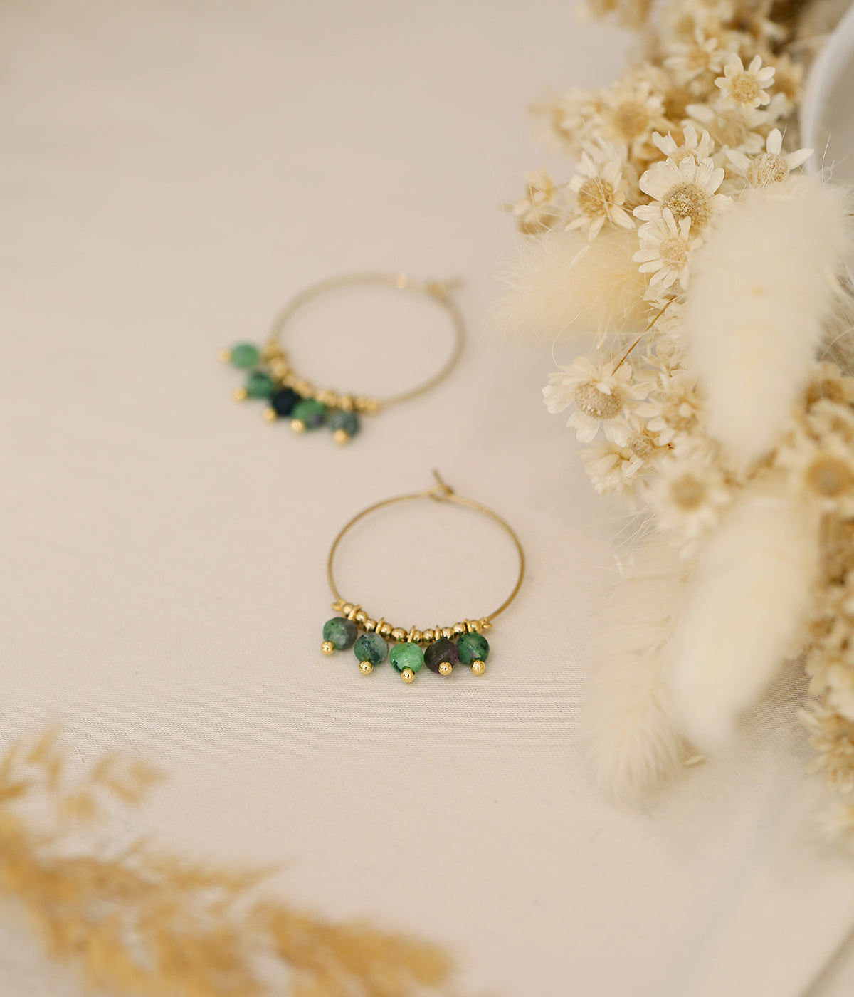 Boucles d'oreilles Zoé (Acier doré)