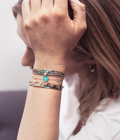 Bracelet Aster (Acier doré)