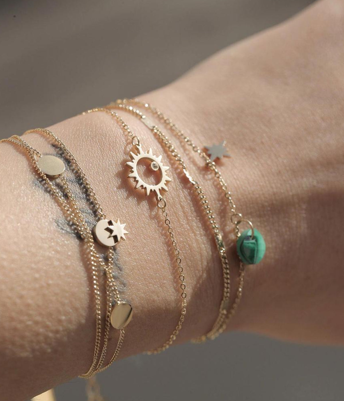 Bracelet Oursin (Acier doré)