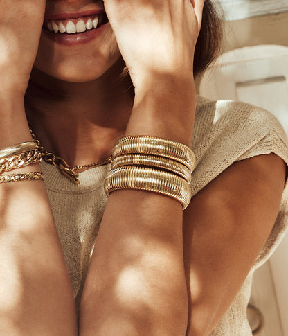 Bracelet Jonc Dixia (Acier doré)