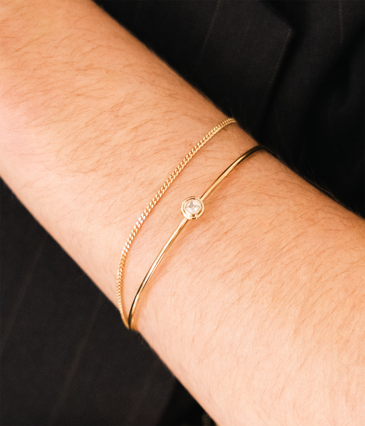 Bracelet Jonc Belenos (Acier doré)