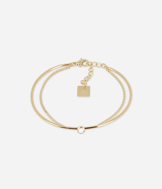 Bracelet Jonc Lionel (Acier doré)