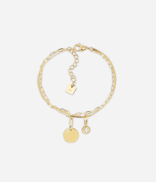 Bracelet Fretia (Acier doré)