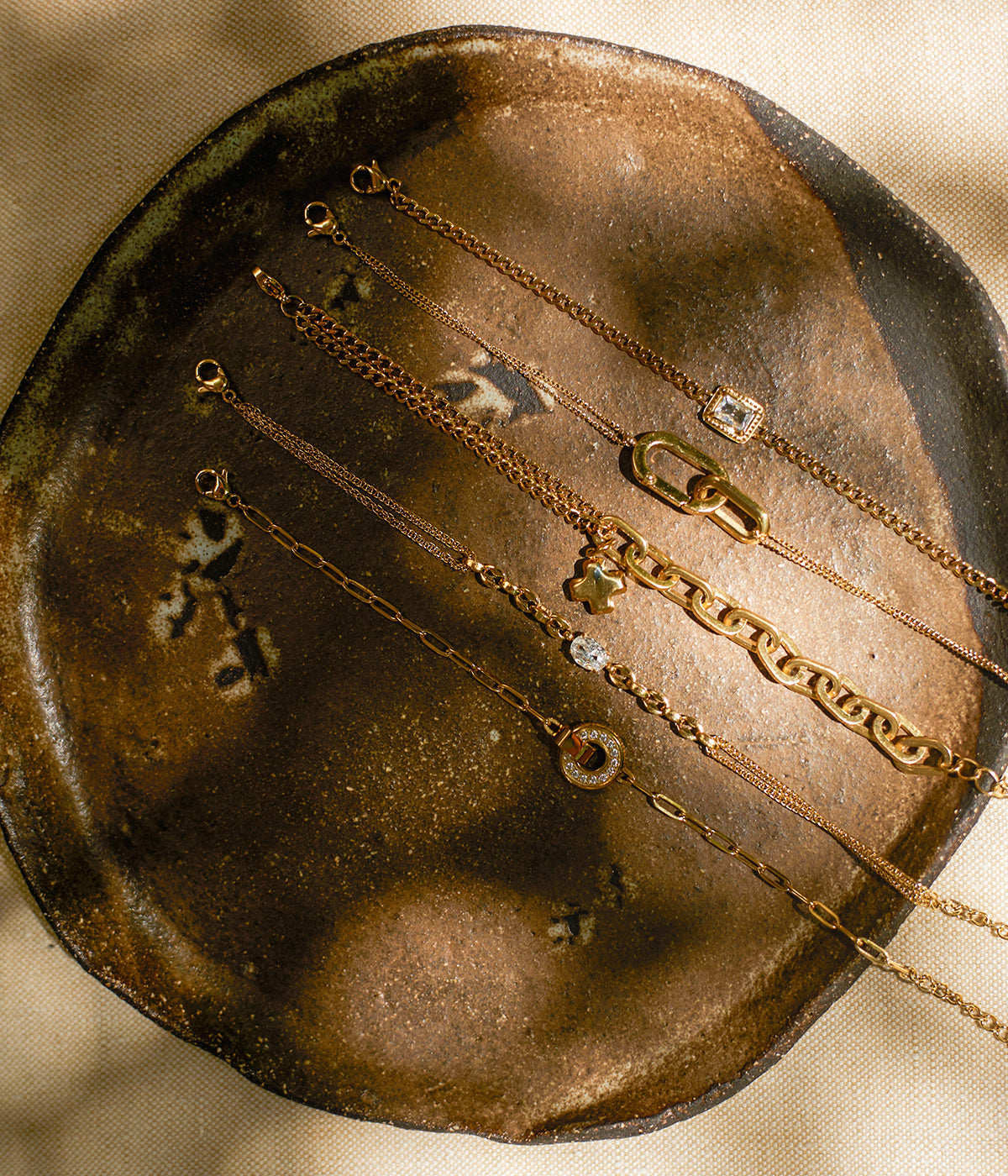 Bracelet Jika (Acier doré)