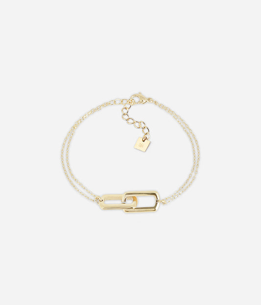 Bracelet Gamma (Acier doré)