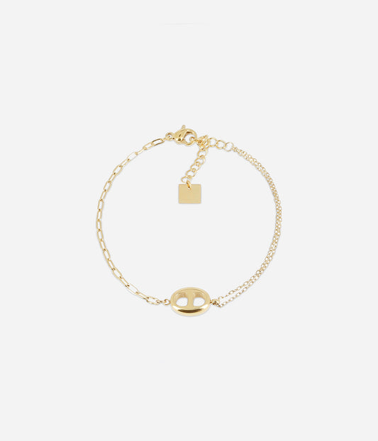 Bracelet Flint (Acier doré)