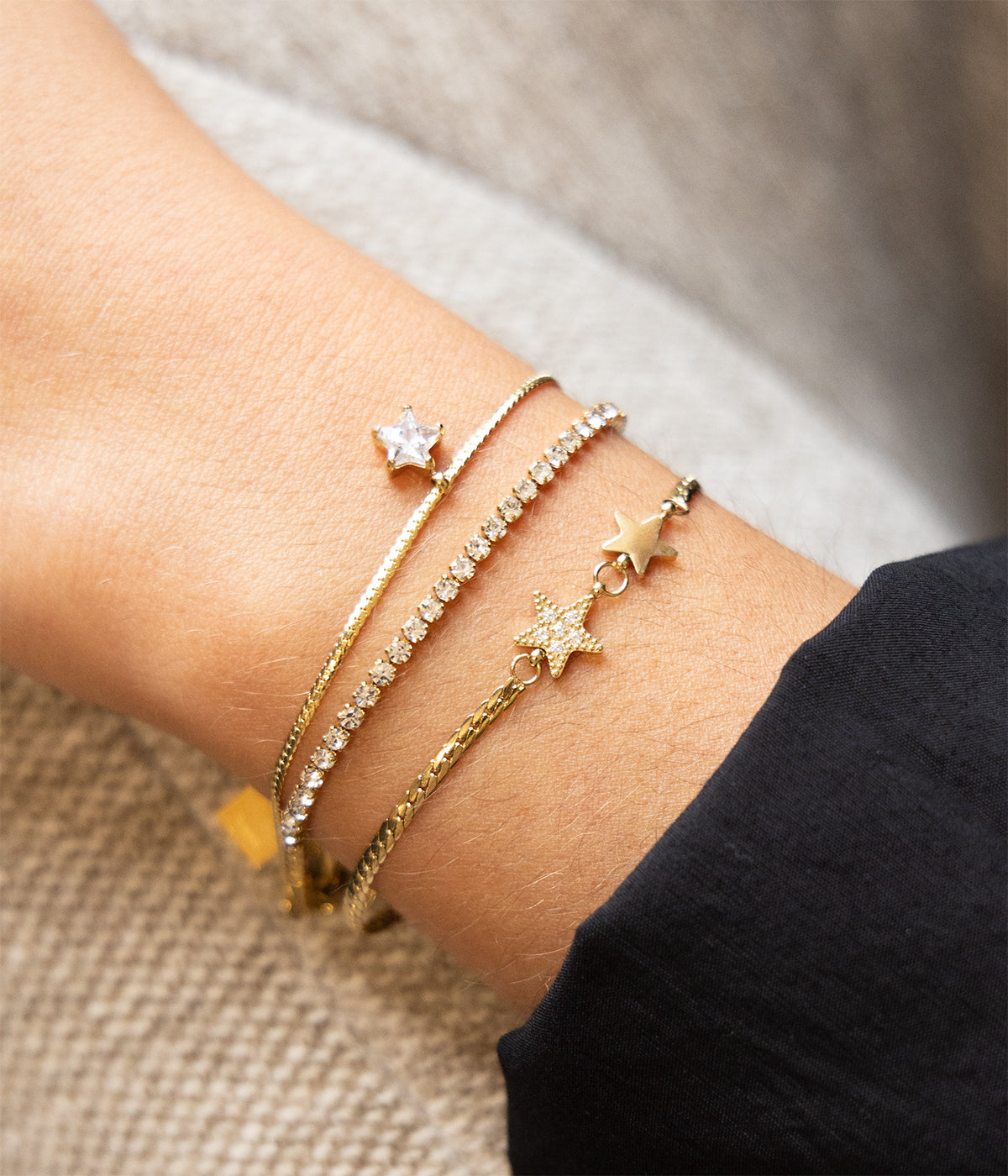 Bracelet Anaxes (Acier doré)