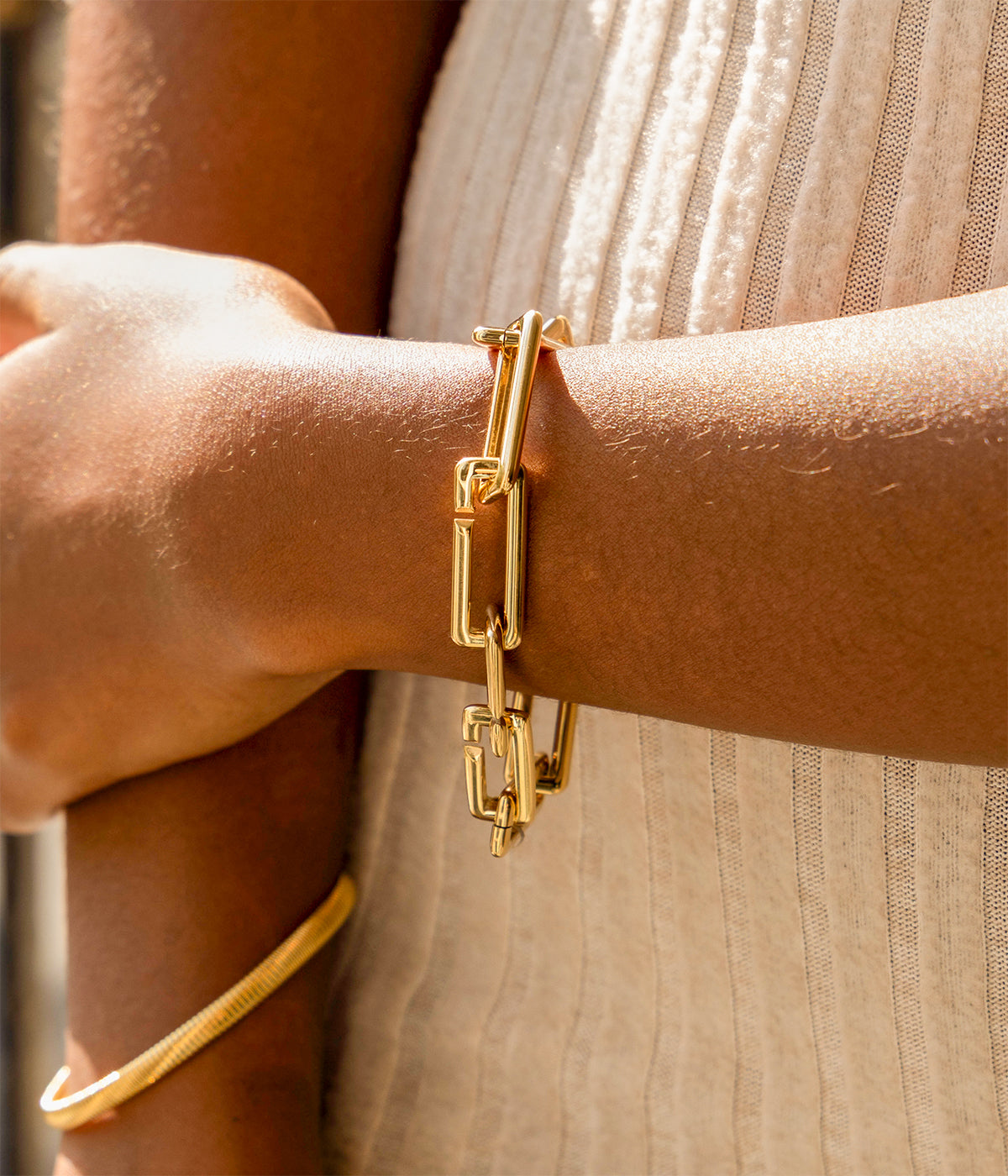 Bracelet Nymphe (Acier doré)