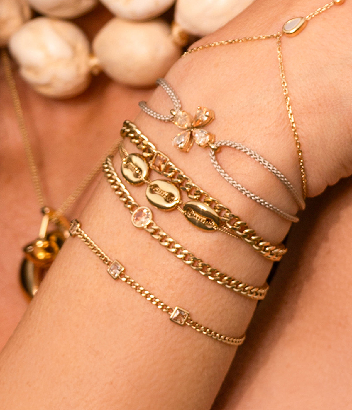 Bracelet Goustan (Acier doré)