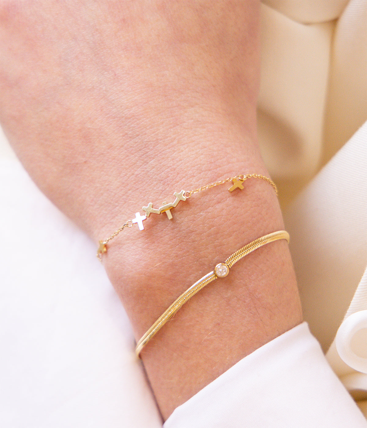 Bracelet Beata (Acier doré)