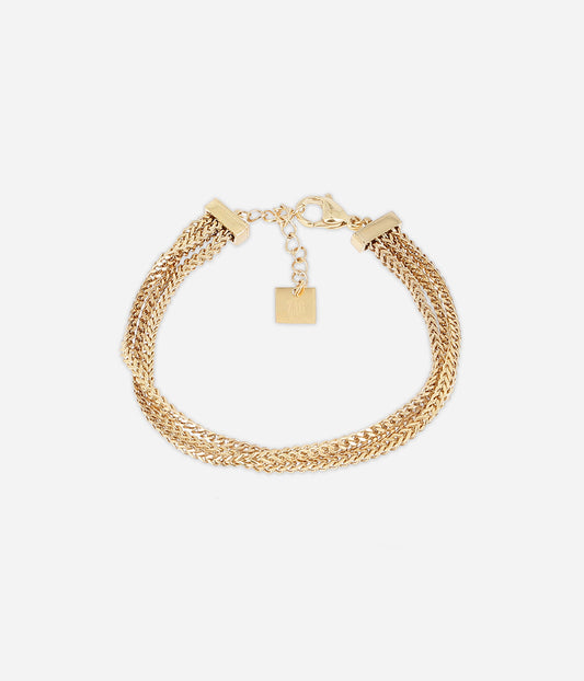 Bracelet Doble (Acier doré)