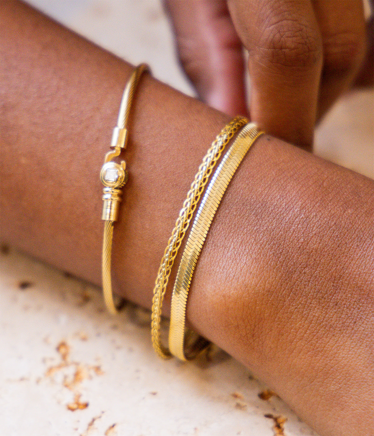 Bracelet Valeria (Acier doré)