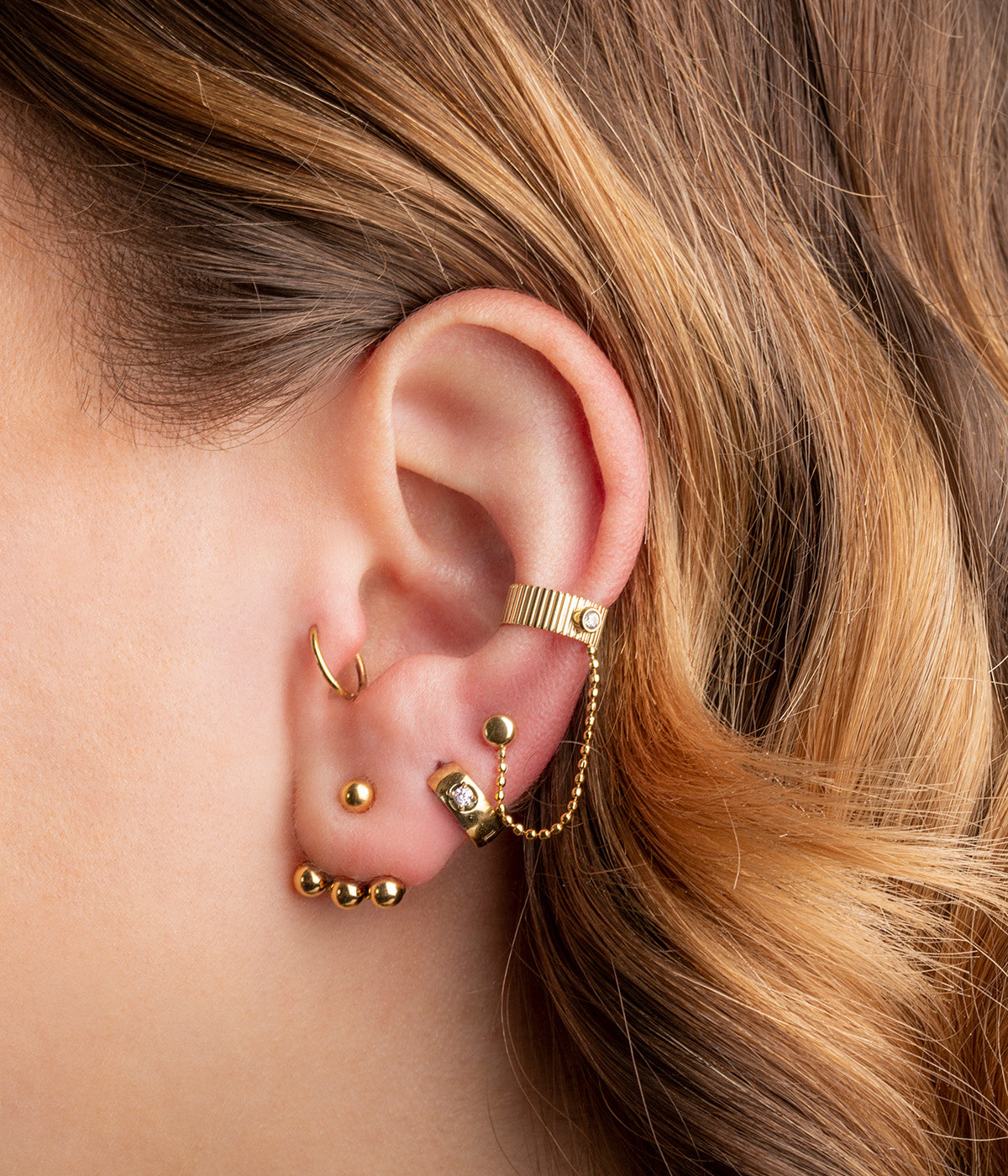 Piercing Fidji S (Acier doré)
