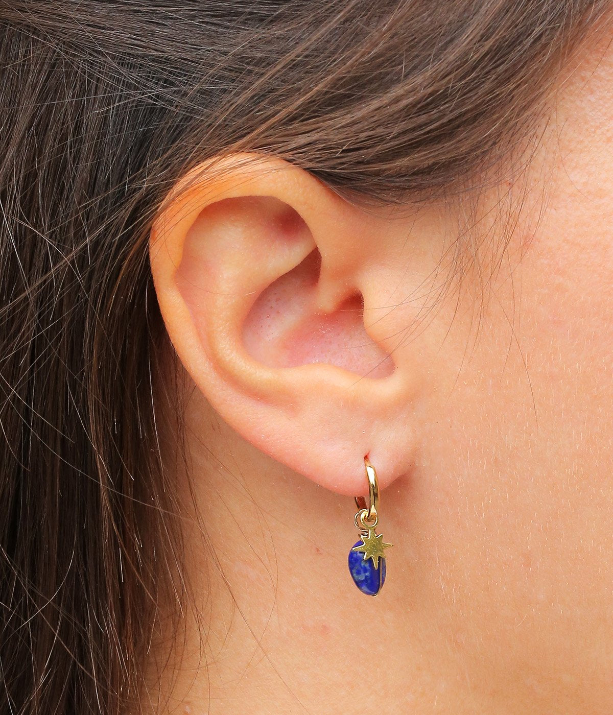 Boucles d'oreilles Phine (Acier doré)