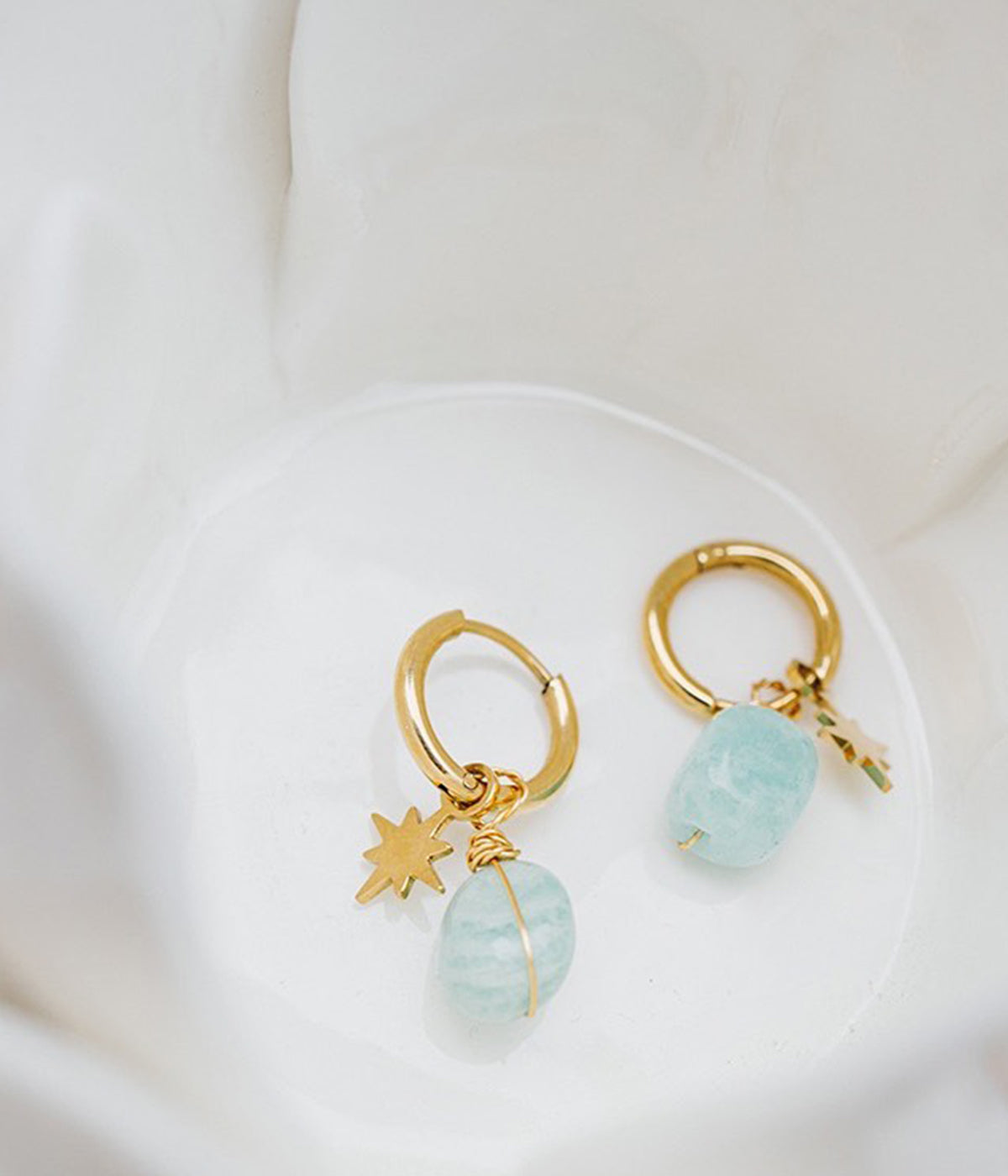 Boucles d'oreilles Phine (Acier doré)