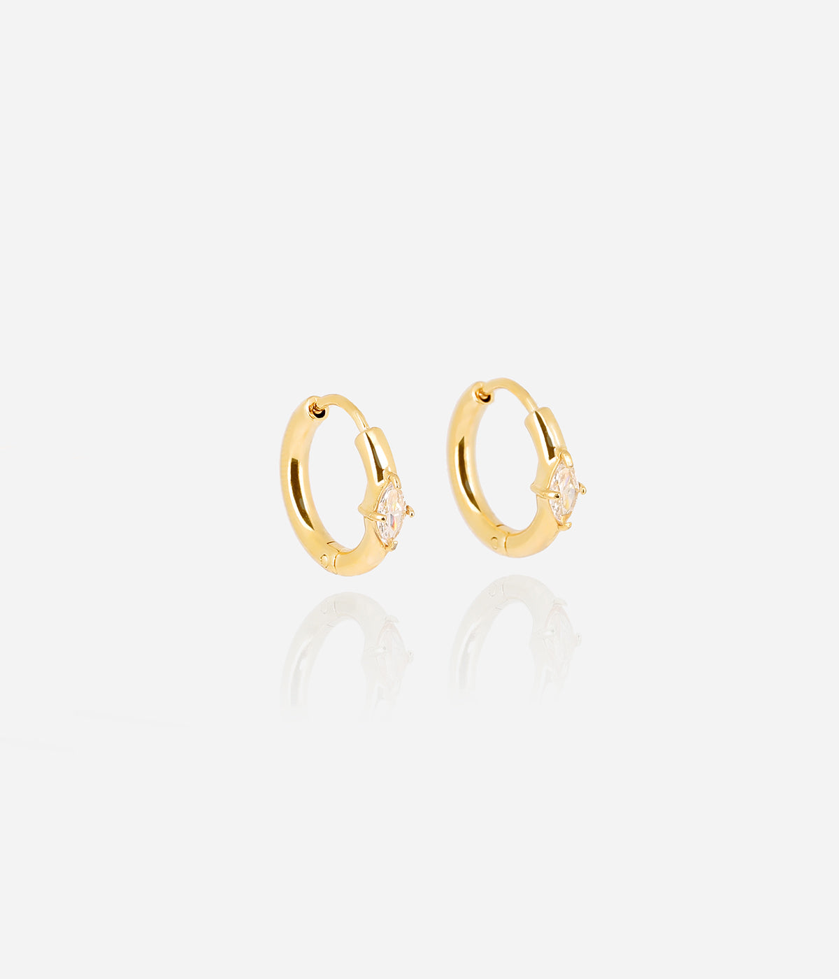 Boucles d'oreilles Marquise (Acier doré)
