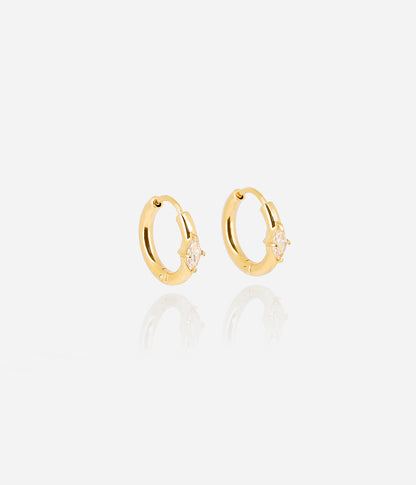 Boucles d'oreilles Marquise (Acier doré)