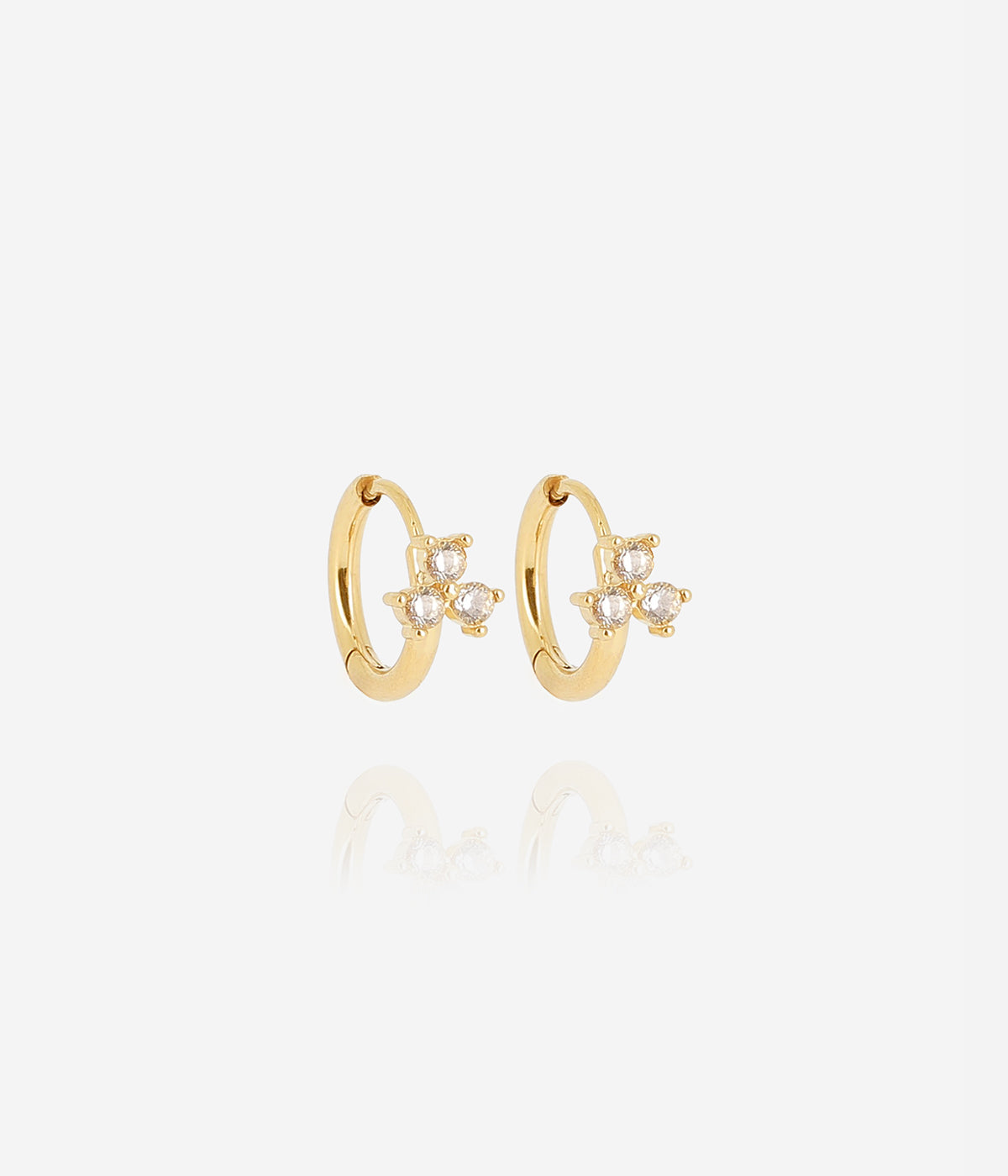 Boucles d'oreilles Nyx (Acier doré)