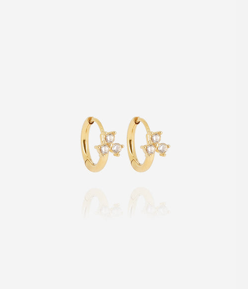 Boucles d'oreilles Nyx (Acier doré)