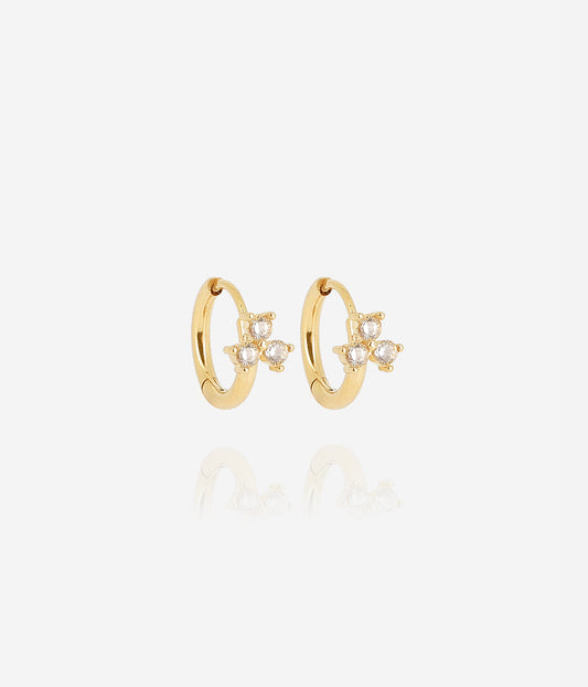 Boucles d'oreilles Nyx (Acier doré)
