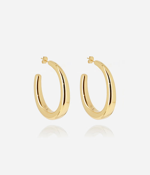 Boucles d'oreilles Andromede (Acier doré)