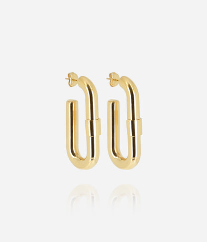 Boucles d'oreilles Lafra (Acier doré)