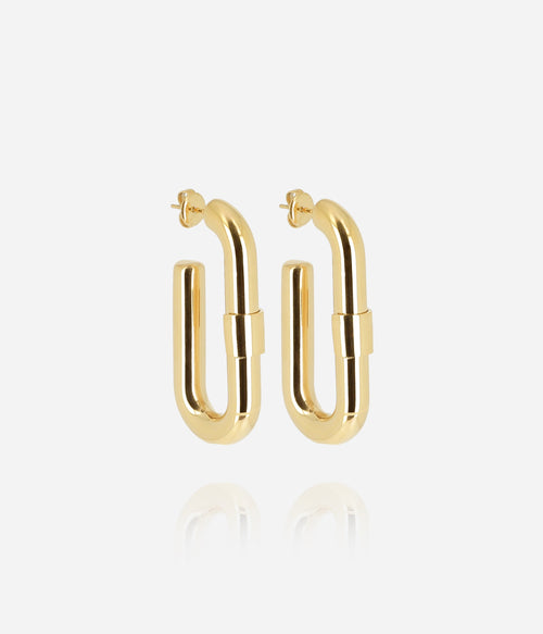 Boucles d'oreilles Lafra (Acier doré)