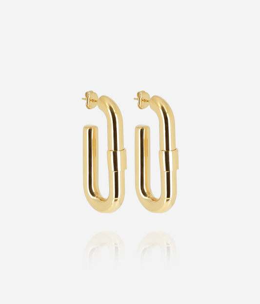 Boucles d'oreilles Lafra (Acier doré)