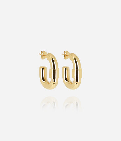 Boucles d'oreilles Lacia (Acier doré)