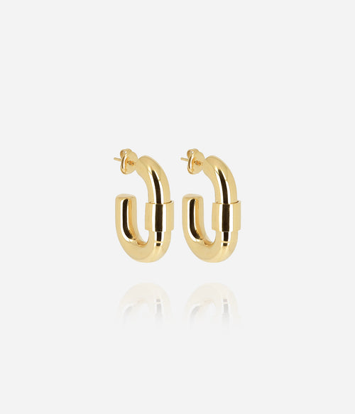 Boucles d'oreilles Lacia (Acier doré)