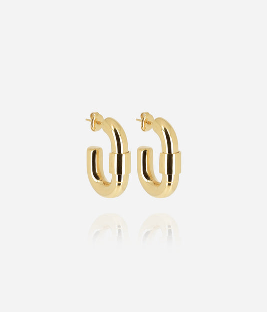 Boucles d'oreilles Lacia (Acier doré)