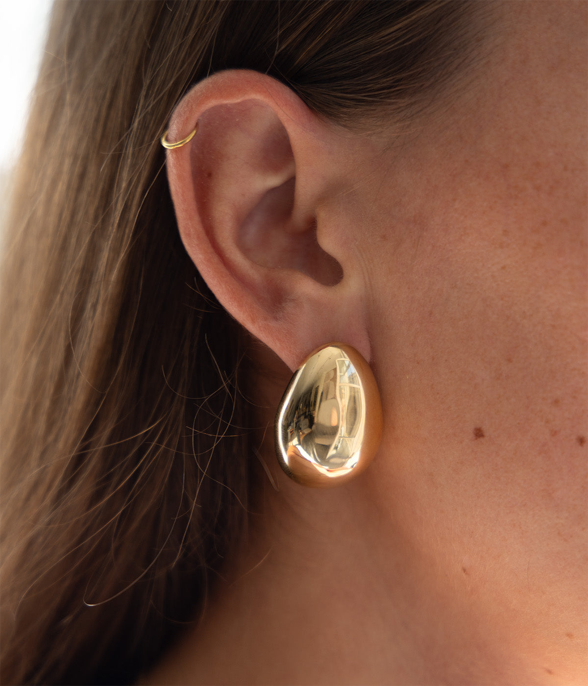 Boucles d'oreilles Ace (Acier doré)