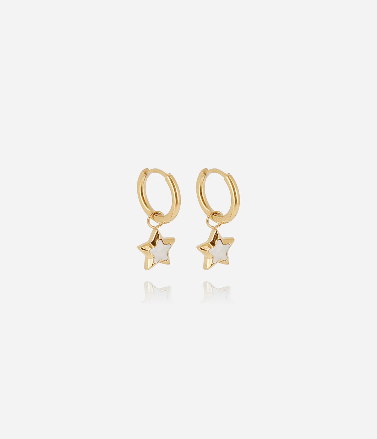 Boucles d'oreilles Polaris (Acier doré)