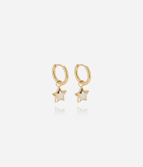 Boucles d'oreilles Polaris (Acier doré)