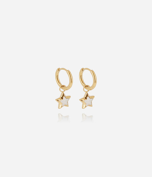 Boucles d'oreilles Polaris (Acier doré)