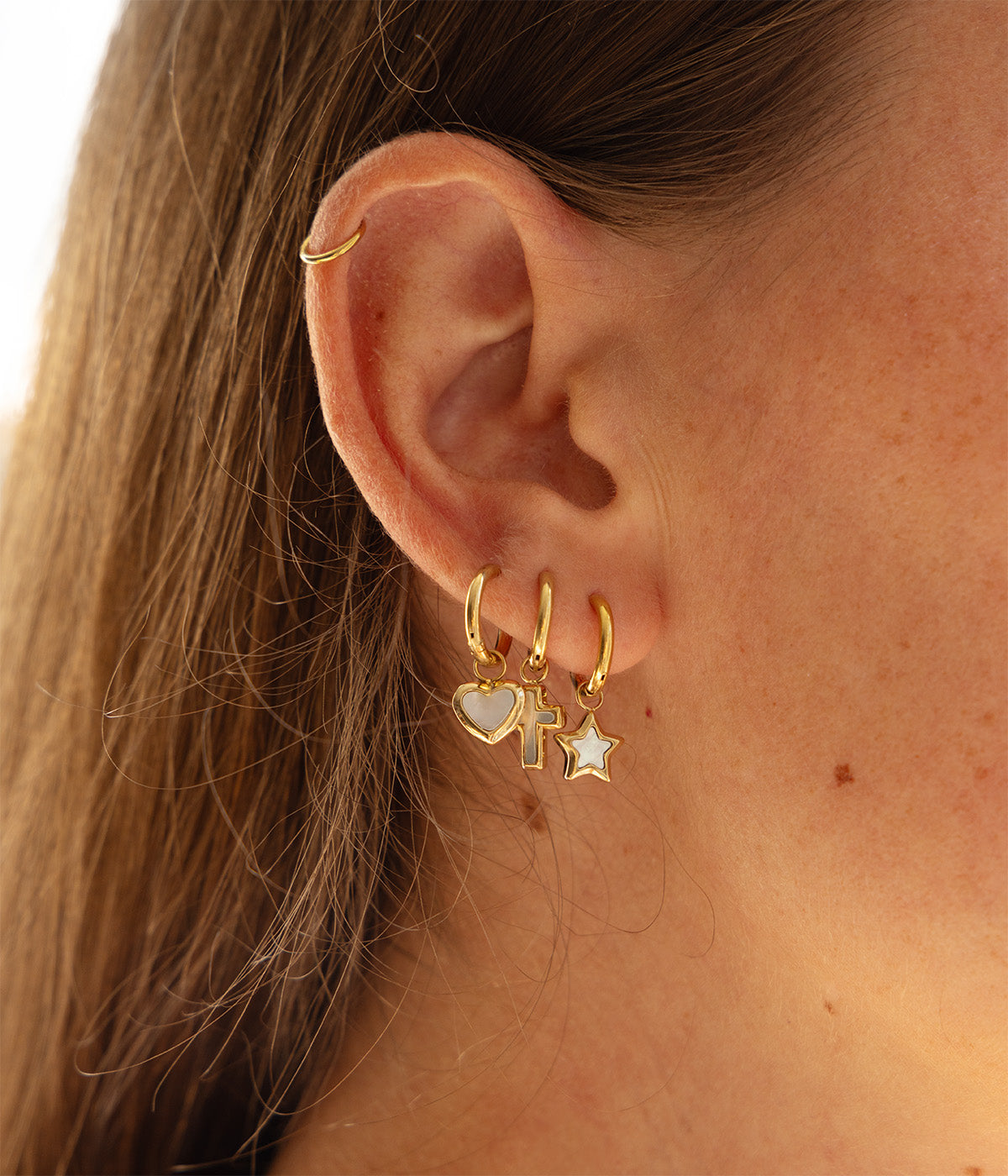 Boucles d'oreilles Cintra (Acier doré)