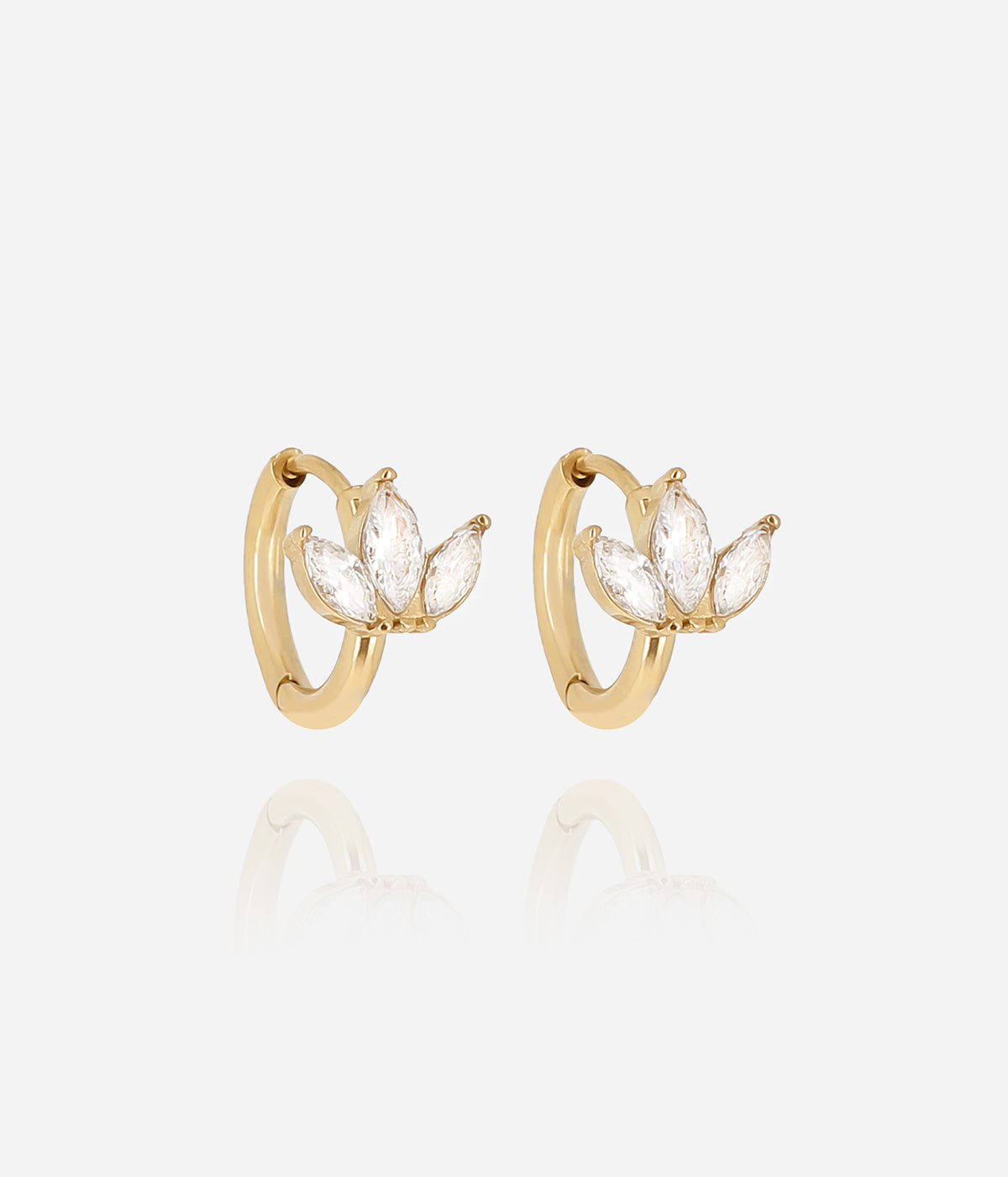 Boucles d'oreilles Clémentine (Acier doré)