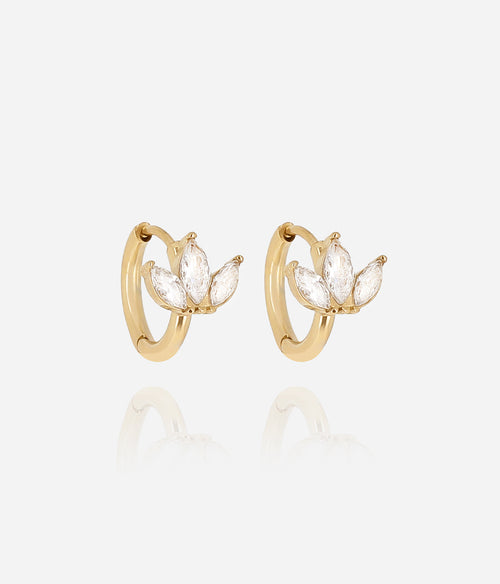 Boucles d'oreilles Clémentine (Acier doré)