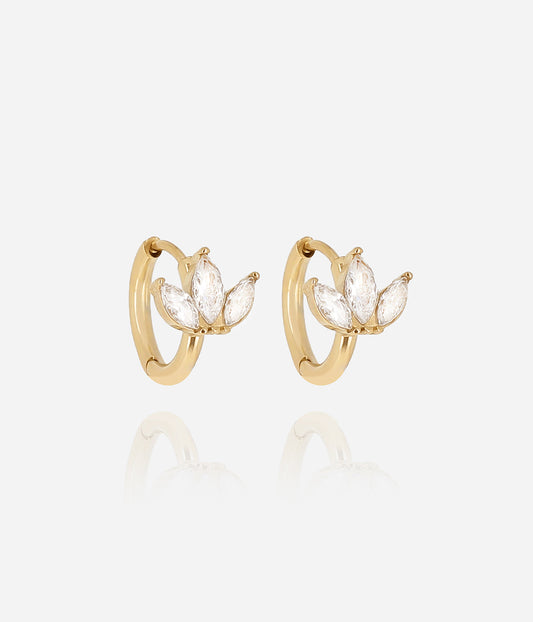Boucles d'oreilles Clémentine (Acier doré)