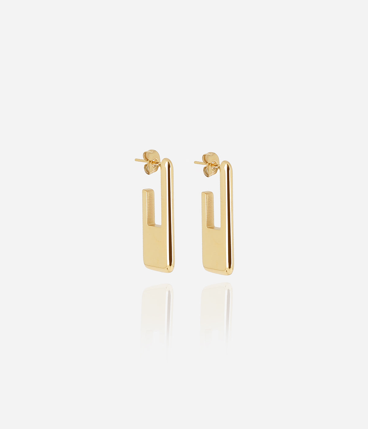 Boucles d'oreilles Nymphe (Acier doré)
