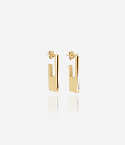 Boucles d'oreilles Nymphe (Acier doré)