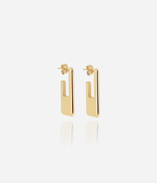 Boucles d'oreilles Nymphe (Acier doré)