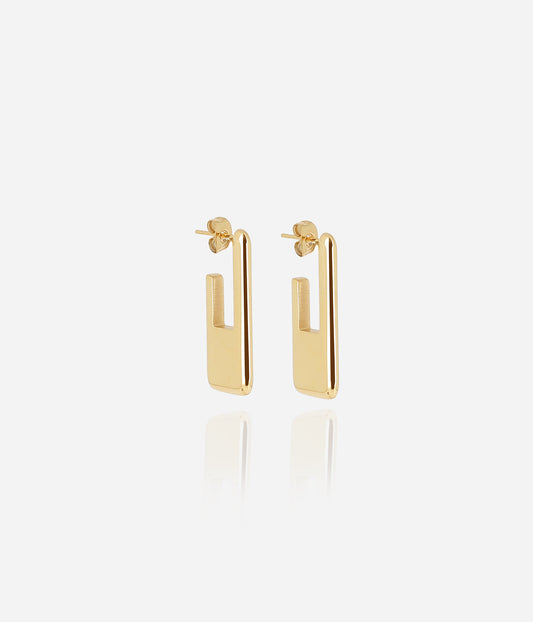 Boucles d'oreilles Nymphe (Acier doré)