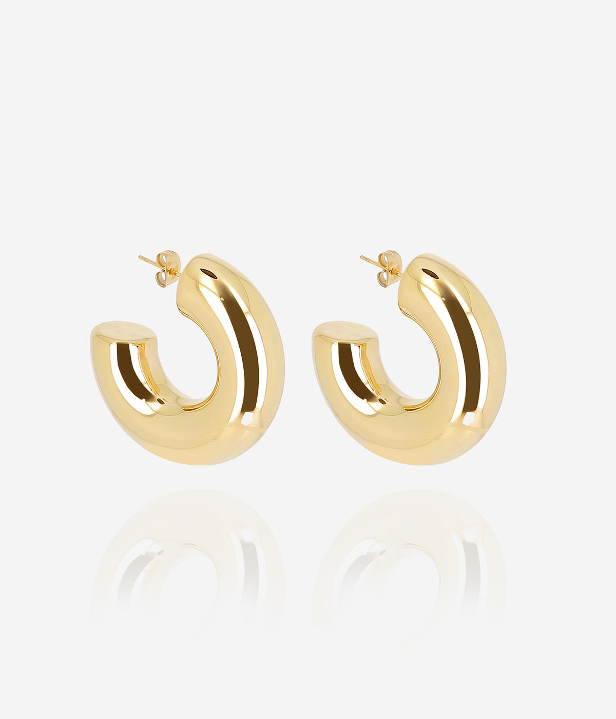 Boucles d'oreilles Amande (Acier doré)
