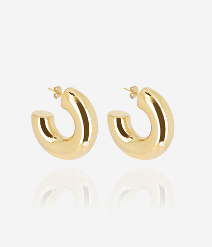Boucles d'oreilles Amande (Acier doré)
