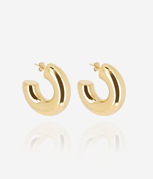 Boucles d'oreilles Amande (Acier doré)